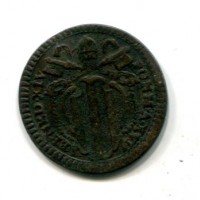 Roma, Benedetto XIV (1740-1758): quattrino 1755 (Muntoni#216b)