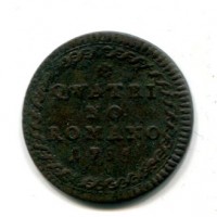 Roma, Benedetto XIV (1740-1758): quattrino 1755 (Muntoni#216b)