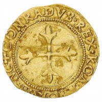 Genova, Antoniotto Adorno (1522-1527): scudo d'oro (MIR#168; CNI#11/13; Lunardi#174; Friedberg#399), grammi 3,29