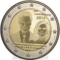 Lussemburgo 2015: 2 euro commemorativi "15° ascesa la trono Granduca Henry"