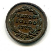 Milano, Maria Teresa (1740-1780): 1/2 soldo 1777 (CNI#99)
