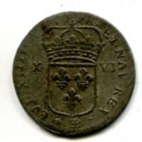 Francia, Luigi XIV (1643-1715): 16 denari 1697-BB (Gadoury#96)