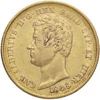 Carlo Alberto (1831-1849): 20 lire 1845-Ge (Gigante#37)