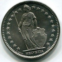 Svizzera, Confederazione: 2 franchi 1974