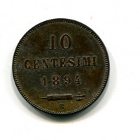 San Marino: 1894, 10 cent. (Gigante#32)