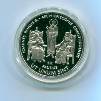 Malta, S.O.O.M: 10 lire 2005 Giovanni Paolo II "St.Paolo Ut Unum Sint.