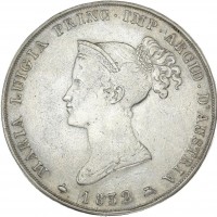 Parma, Maria Luigia (1815-1847): 5 lire 1832, cifre 32 su 15 (Gigante#5)