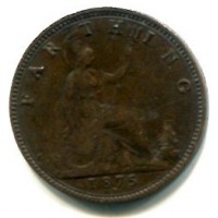 Gran Bretagna, Vittoria (1837-1901): farthing 1875 (Spink#3958)
