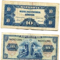 Germania, Bank Deutscher Lander: 10 marchi 22/08/1949 (Pick#16)