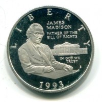 USA: 1/2 dollaro 1993 "J. Madison"
