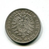 Germania, Bayern, Ludwig I (1864-1886): 2 marchi 1876-D (KM#903)