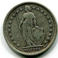 Svizzera, Confederazione: 2 franchi 1907