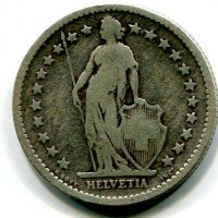 Svizzera, Confederazione: 2 franchi 1886