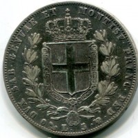 Carlo Alberto (1831-1849): 5 lire 1847-Ge (Gigante#85)
