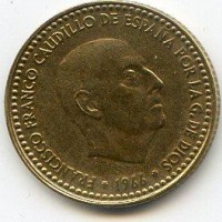 Spagna, Francisco Franco (1939-1975): 1 peseta 1966 (67) (KM#796)