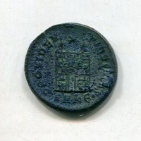 Costanzo II (337-361 d.C.): follis "PROVIDENTIAE CAESS" zecca di Cizico 3,10g (RIC VIII#309) tracce di azzurrite