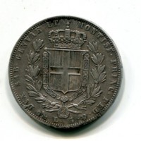 Carlo Alberto (1831-1849): 5 lire 1843-Ge (Gigante#77)