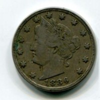 USA: 5 cent. 1886 "Liberty"