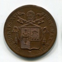 Roma, Gregorio XVI (1831-1846): 1 baiocco 1837-VII (Gigante#160)