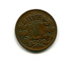 Germania, Bayern, Ludwig II (1864-1888): 1 pfenning 1870 (KM#856).