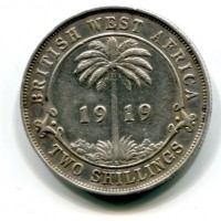 East Africa, Giorgio V (1910-1936): 2 scellinI 1919 (KM#13)
