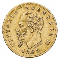 Vittorio Emanuele II (1861-1878): 5 lire 1863-To (Gigante#29)