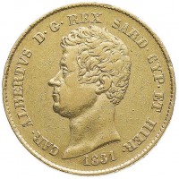 Carlo Alberto (1831-1849): 20 lire 1831-Ge "FERT" (Gigante#16)