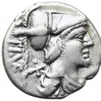 Veturia, Titus Veturius (137 a.C.): denario (Crawford#234/1), grammi 3.98 mm 20