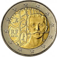 Francia 2013: 2 euro commemorativo "Pierre De Coubertin"