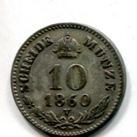 Venezia, Francesco Giuseppe (1848-1866): 10 kreuzer 1860 (Gigante#108)