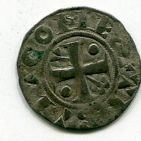 Francia, Champagne, Thibaud II (1125-1152): denaro provisino (Boudeau#1759), gr.1,17