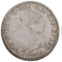 Carlo Emanuele III (1730-1773): 1/4 scudo 1764 (MIR#948j), grammi 8.69