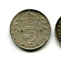 Gran Bretagna, Giorgio V (1910-1936): 3 pence 1919 (Spink#4015)