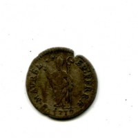 Ferrara, Clemente XI (1700-1721): muraiola da 2 baiocchi 1710 (MIR,III#2368)
