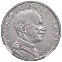 Vittorio Emanuele III (1900-1943): buono da 2 lire 1923 "PROVA DI STAMPA" (Gigante#P38), in slab NGC MS62