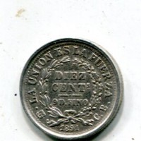 Bolivia, Repubblica (dal 1825): 10 centavos 1891-CB (KM#158.3)
