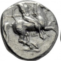 Calabria, Tarentum (332-302 a.C.): nomos (Vlasto#585/7, HN Italy#934), grammi 7.75