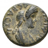 Phrygia, Eumeneia, Domizia Augusta (sotto Domiziano 81-96 d.C.): bronzo (Lindgren, III#588; RPC online#1388), grammi2.40, mm 15