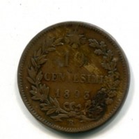 Umberto I (1878-1900): 10 cent. 1893-Roma (Gigante#47)
