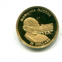 Liberia: 25 dollari 2001 "Gandhi"