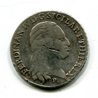 Napoli, Ferdinando IV (1759-1816): piastra 1798-SICILAR- (Gigante#62a), graffio al D/