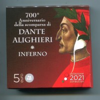 Italia 2021: 5 euro "Dante-Inferno", nella confezione originale
