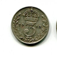 Gran Bretagna, Giorgio V (1910-1936): 3 pence 1918 (Spink#4015)