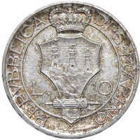 San Marino: 1933, 10 lire e 5 lire "PROVA"