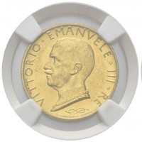 Vittorio Emanuele III (1900-1943): 100 lire 1931-IX (Gigante#9), in slab NGC MS62