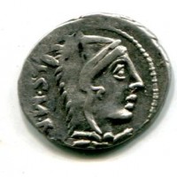 Thoria, L. Thorius Balbus (105 a.C.): denario, 3,39g (RRC #316/1)