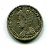 Olanda, Guglielmina (1890-1948): 25 cent. 1914 (KM#146)