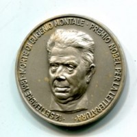 Eugenio Montale: medaglia per la sua morte 12-settembre-1981, diametro 32mm, gr.15,60