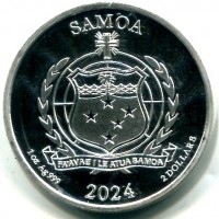 Samoa: 2 dollari 2024 "Popeye-Brutus" -Oncia-
