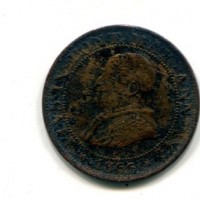 Roma, Pio IX (1846-1870): 1/2 soldo 1866-XXI (Gigante#327)
